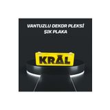 CybillStore Kral Yazılı Vantuzlu Dekor Pleksi Plaka