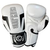 Cyclone Clash Orijinal Deri Boks ve Kick Boks Eldiveni (Beyaz, 12 oz)