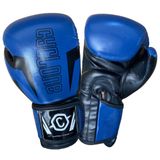 Cyclone Clash Orijinal Deri Boks ve Kick Boks Eldiveni (Mavi, 10 oz)