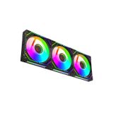 CYCLOPS F30 45CFM 2000RPM 3x12cm ARGB Fan Aura3P+4P 3in1 AIO Tümleşik Siyah Kasa Fan Kiti