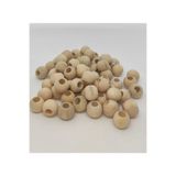 CYD DEMİRALAY BONCUK 14 Mm Yuvarlak Ahşap Boncuk Ham 100 Gr Paket 110 Adet