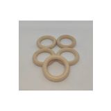 CYD DEMİRALAY BONCUK 5 Cm Ahşap Halka Ham 1 Paket 10 Adet