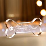 Cynlsum Pet Memorial Süs Anma Hediyeleri: Köpek Kaybı Kedi Sempati Hediye Kristal Kemik Şekli Dekor Süs Köpekler için Köpek Hatıra