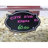 Cys Etiket CYS-1646-U Pvc Yazıp Silinebilir Cam,sütlük,ahşap, Metal Raf Fiyat Etiketi 8 x 12 cm 10'lu Paket - 18S-Siyah
