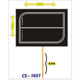 Cys Etiket Cys 1650 Siyah Pvc Tahta Çubuk Batırmalı Yazılıp Silinebilir Etiket 105 x 145 mm 10AD. - 18S-Siyah - 10 Adet