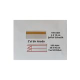CYS ETİKET CysEtiket Pvc Arkası Yapışkanlı Raf Önü Fiyat Etiketliği silinebilir Kağıt Etiketi 4x10 Cm 100'lü