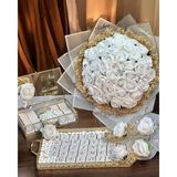 Cyz Home Max Gold Söz Nişan Kız Isteme Çikolatası ve Isteme Çiçeği Seti