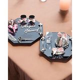 Cyzhome Affinity Sekizgen Gümüş Söz Ve Nişan Tepsisi Ile Damat Kahve Fincan Tepsisi Çok Renkli