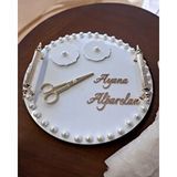Cyzhome Ansel Gold İncili Söz Nişan Tepsisi Çok Renkli