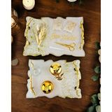 Cyzhome Destiny Gold Söz Tepsisi Ve Nişan Tepsisi Ve Damat Kahvesi Çok Renkli