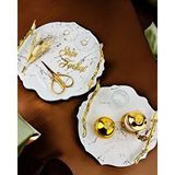 Cyzhome Devotiony Felsefesiyle Gold Polyester Söz Ve Nişan Tepsisi Çok Renkli