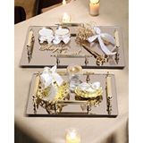 Cyzhome Reverence Gold 4 Kulplu Söz Tepsisi Ve Damat Kahve Fincanı Beyaz