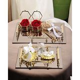 Cyzhome Reverence Gold Söz Tepsisi Ve Damat Tepsisi Seti Çok Renkli