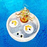 CZCZC Yüzer Tepsi Lüks Yüzer Tepsi Masa & Bar - Kum Barları, Kaplıcalar ve Partiler için Yetişkinler için Yüzme Havuzu Şamandırası - Havuz Servis İçecekleri, Brunch için Yüzer Tepsi