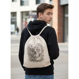 Czmd Urban Skull Art Keten Ipli Sırt Çantası – Unisex Canvas Backpack