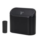 CZWL&HG Taşınabilir Asılı Mini Araba Çöp Kutusu, Kapaklı Çöp Kutusu, Plastik Masaüstü Çöp Kutusu, Araba Ofis Ev için Çöp Kutusu, Su Geçirmez Kokusuz Çöp Kutusu (Siyah, 1)