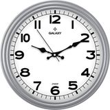 D-200-G Klasik Kadran Gri Renk Sessiz Akar 30 cm Duvar Saati