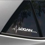 D acia Logan Nabız Kalp atışı sticker 2 adet kelebek cam