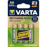 D-Light Varta Recharge Accu Recycled Aa 2100 Mah Şarjlı Kalem Pil 4'Lü