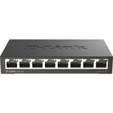 D-Link D-Lınk DGS-108/E 8-Port 10/100/1000 Base-T Yönetilemez Metal Desktop Gigabit Swıtch
