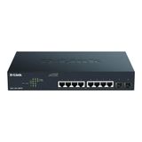 D-Link Dgs-1100-10Mpv2, 10 Bağlantı Noktalı Katman 2 Gigabit Poe Akıllı Anahtar (8 X 10/100/1000 Mbit/S Baset Poe Bağlantı Noktası, 130 W Poe Kapasitesi, 2 X Sfp Bağlantı Noktası, Fansız, Metal Gövde)