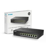 D-Link Dms-108P 8 Bağlantı Noktalı Çoklu Gigabit Yönetilmeyen Poe Anahtarı - 2,5 Gbe, 230 W Poe Bütçesi, 802,3Af/At/Bt, Fansız, Tak Ve Çalıştır, Metal Muhafaza, Igmp Gözetleme, Qos, Yeşil Ethernet