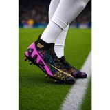 D-Mar Laliga Air Superfly Yetişkin ve Çocuk Çoraplı Halı Saha ve Çim Zemin Kramponu - Siyah - Altın