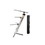 D-sound PROFESYONEL ÇİFT KATLI AKROBAT ÇANTALI GRİ ORG SEHPASI SK-200SLN