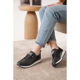 D0112 Günlük Ortopedik Kadın Sneaker Spor Ayakkabı - Siyah