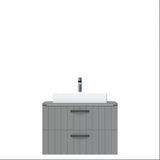 D10 Next Lavabo Dolabı Tezgah Üstü 2 Çekmeceli 80 Cm Gri Lake