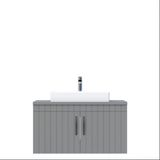 D10 Next Lavabo Dolabı Tezgah Üstü Kapaklı 100 Cm Gri Lake