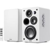 D100X Aktif Kitaplık Hoparlörleri | 2.0 Stereo Sistem | Bluetooth 5.3, USB Oynatma | Aux, HDMI Arc, Optik, Fono | Masaüstü Için Tv, Pikap, Oyun ve Pc Hoparlörleri (Beyaz)