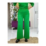 D12811 Bol Paça Triko Pantolon Yeşil
