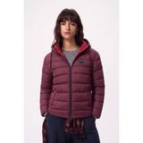 D1fference Içi Astarlı Su ve Rüzgar Geçirmez Cepli Kapüşonlu Kadın Mont - 3XL - Bordo