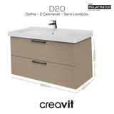 D20 100 Cm İki Çekmeceli Lavabo Dolabı Dafne Lake Kapak