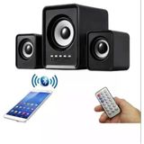 D23 Ses Sistemi Ft-202Bt 2+1 Bluetooth Hoparlör, Tv/Pc/Telefon Uyumlu, Usb Speaker, Fm Radio, Kart Okuyucu, 3.5Mm Jack, Siyah