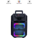 D25 Rgb Işıklı Mikrofonlu Kumandalı Usb/tf/fm/mıc/bt Bluetooth Hoparlör Siyah