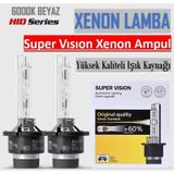 D2s HID Xenon Far Ampulü 12V/35W 8000K Buz Mavi 2 Adet