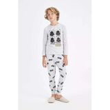 D5094 Erkek Çocuk Star Wars Uzun Kollu Üst Uzun Alt Pijama Takımı
