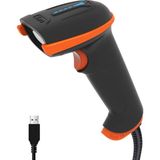 D5100Y Barkod Okuyucu - USB Kablolu, 1d ve 2d Qr Kod Okuma, Tak ve Çalıştır, Ergonomik Tasarım, Anti-Şok Silikon, IP54 Toz ve Su Koruma, Çoklu Dil Destekli Barkod Tarayıcı