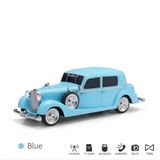D55 Retro Araba Tasarımlı Bluetooth Hoparlör 2x5W FM + USB + TF Kart Mavi