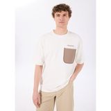 D5SM-TST3782 Kırık Beyaz Bisiklet Yaka Loose Fit Baskılı Erkek T-Shirt - XL