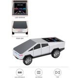 D68 Cybertruck Araba Tasarımlı LED Ekranli Radyolu Bluetooth Hoparlör 15W Güçlü Ses Rgb LED /tws/usb - Beyaz
