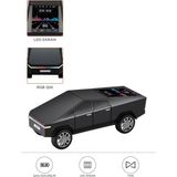 D68 Cybertruck Araba Tasarımlı LED Ekranli Radyolu Bluetooth Hoparlör 15W Güçlü Ses Rgb Led/tw - Çok Renkli