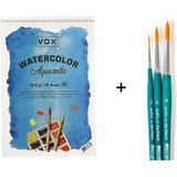 Da Vinci Set-5 Suluboya Fırça Seti ve Vox Defter A5 315GR - Karışık-Çok Renkli - standart