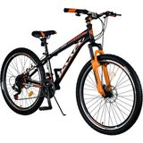 Daafu Sxc 200 24 jant 21 Vites M-disk Fren Ön Amortisörlü Dağ Bisikleti Özel Alaşım Çelik Kadro MTB Bisiklet - Siyah - Turuncu