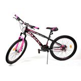 Daafu Sxc 200 26 jant 21 Vites M-disk Fren Ön Amortisörlü Dağ Bisikleti Özel Alaşım Çelik Kadro MTB Bisiklet - Siyah - Pembe