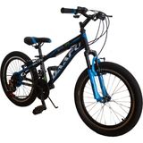 Daafu SXC125 20 Jant 21 Vites V-Brake Fren Ön Amortisörlü Bisiklet Özel Alaşım Çelik 20 Jant Bisiklet - Mavi - Siyah