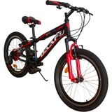 Daafu SXC125 20 Jant 21 Vites V-Brake Fren Ön Amortisörlü Bisikleti Özel Alaşım Çelik 20 Jant Bisiklet - Kırmızı - Siyah