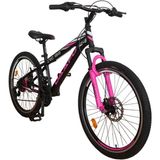 Daafu SXC150 26 Jant 21 Vites Shımano M-Disk Fren Ön Amortisörlü Dağ Bisikleti Özel Alaşım İthal Çelik Kadro MTB Bisiklet - Siyah - Pembe